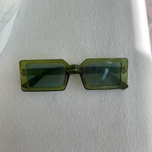 Green Rectangle Sunglasses